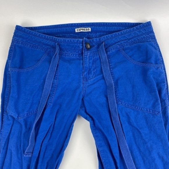 Express Pants Womens Size 6 Blue Drawstring - Picture 3 of 11